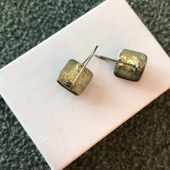 Gorgeous vintage silver earrings with a gemstone - Picture 4 of 5